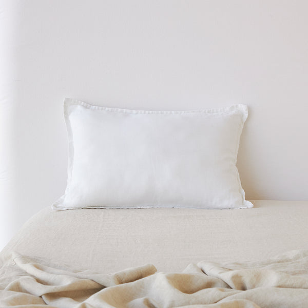 Pure Linen Cushion Cover - White  CLEARANCE