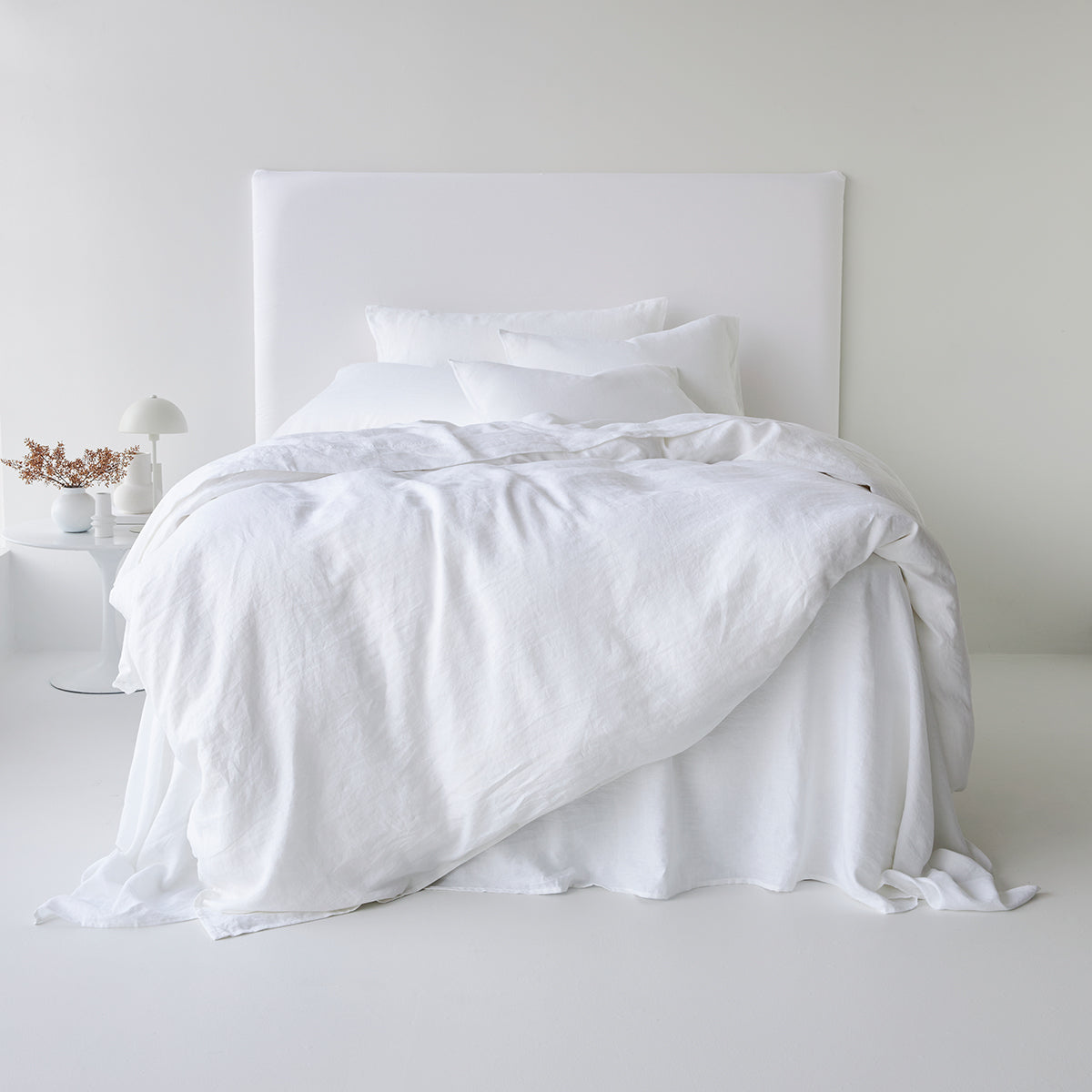 Pure Linen Flat Sheet - White