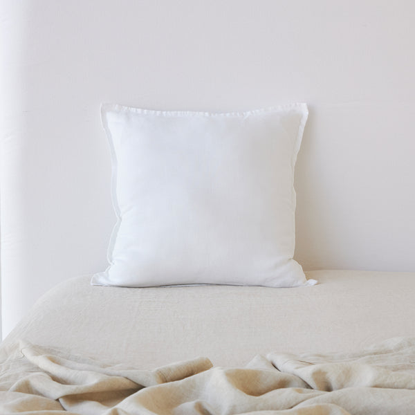 Pure Linen Cushion Cover - White  CLEARANCE