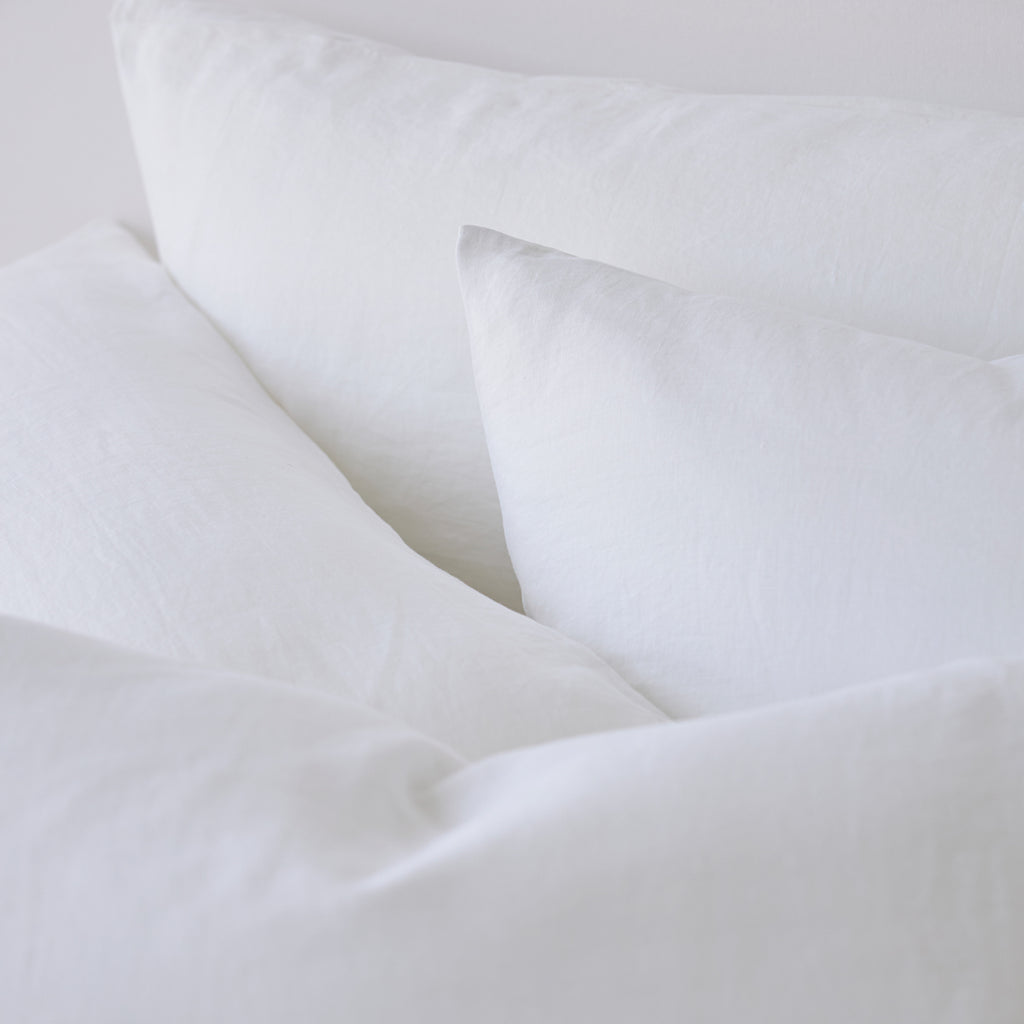 Pure Linen European Pillowcase - White