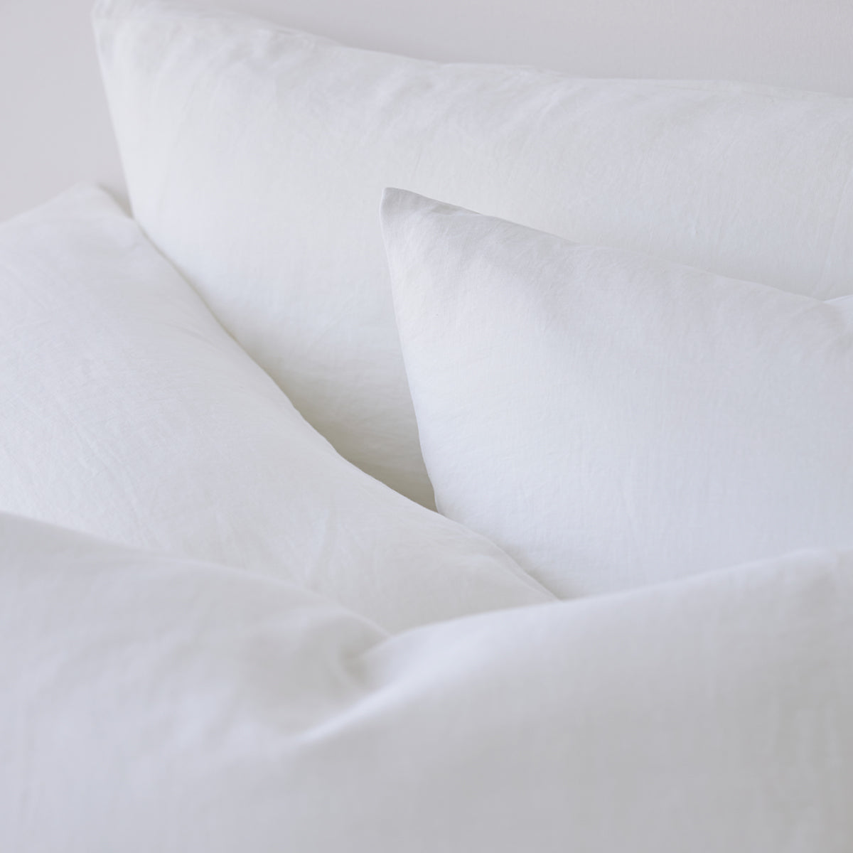 Pure Linen European Pillowcase - White