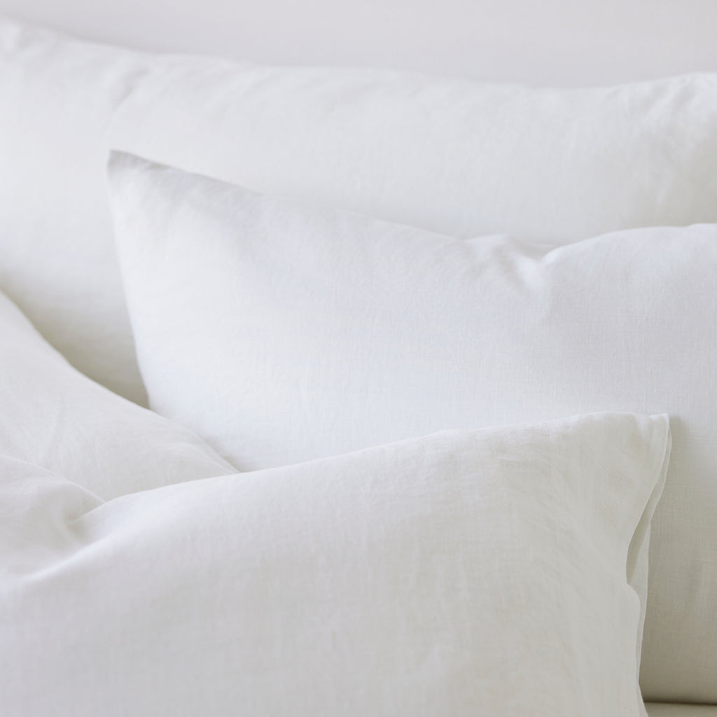 Pure Linen European Pillowcase - White