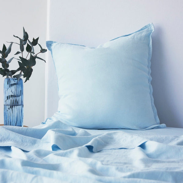 Pure Linen European Pillowcase -  Powder