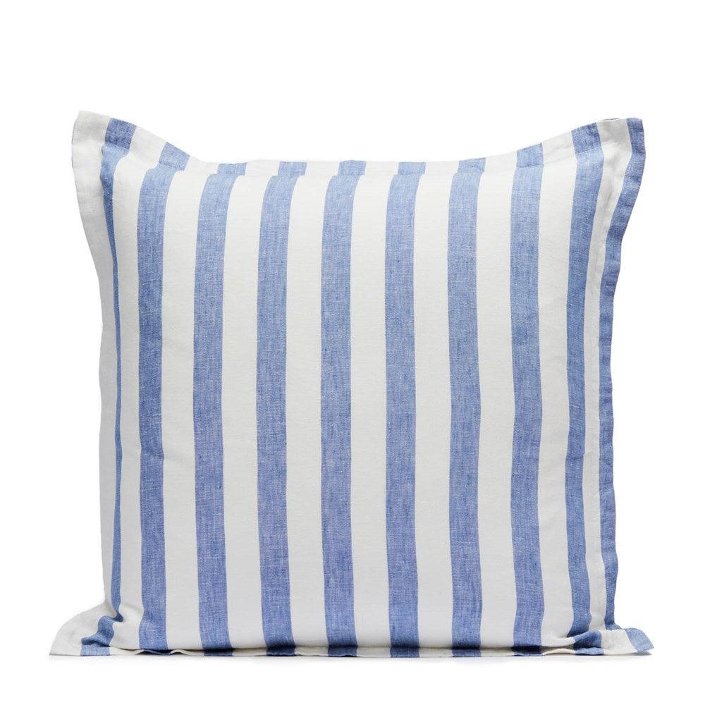 Linen Stripes Cushion Cover - Black  CLEARANCE