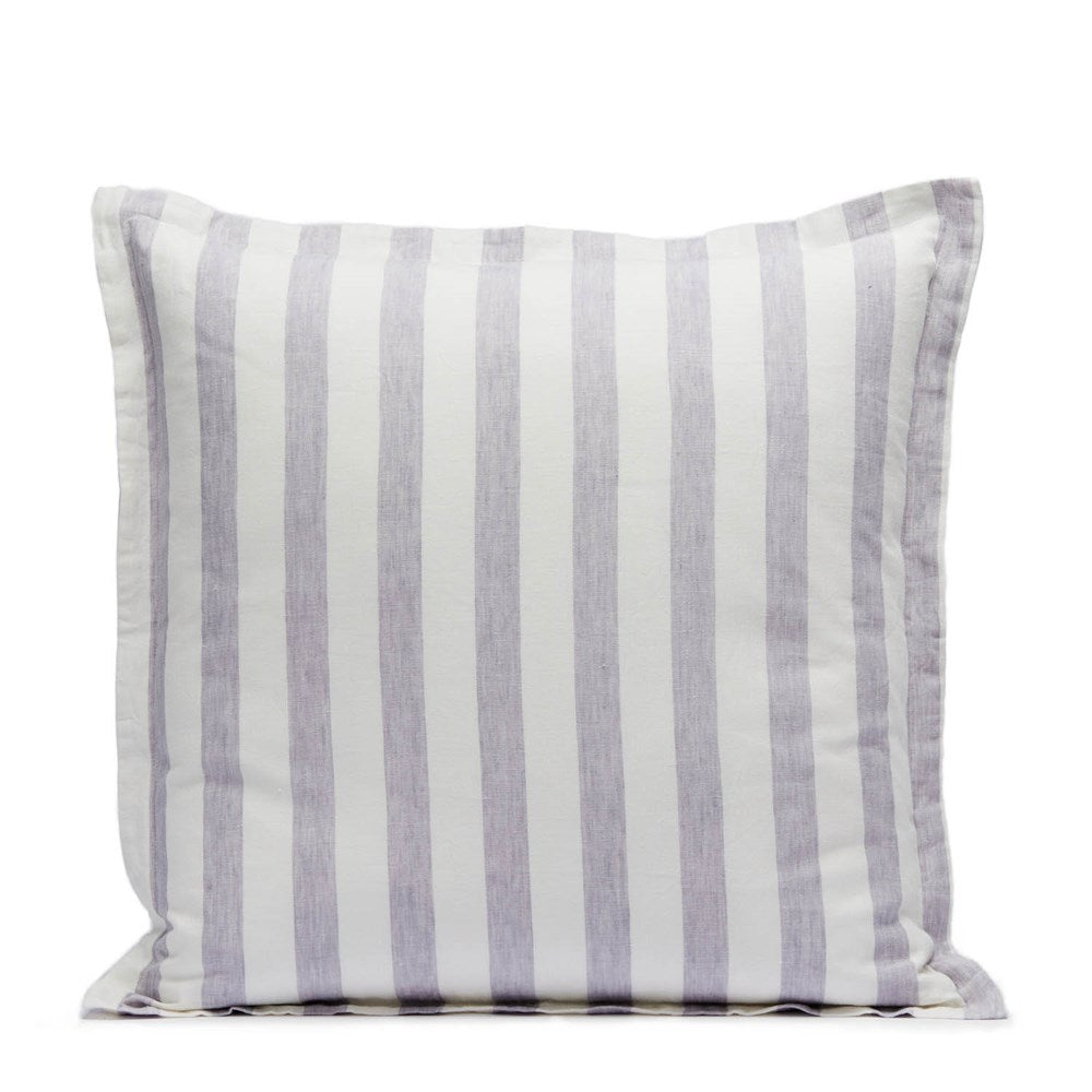 Linen Stripes Cushion Cover - Black  CLEARANCE