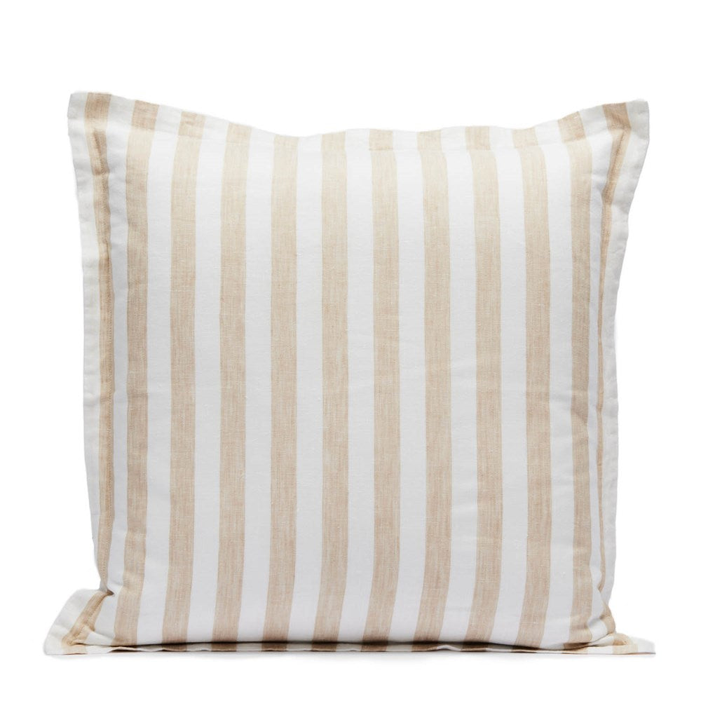 Linen Stripes Cushion Cover - Black  CLEARANCE