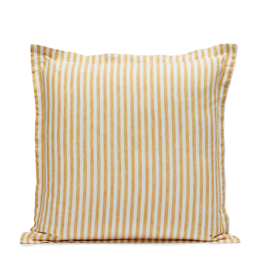 Linen Stripes Cushion Cover - Black  CLEARANCE