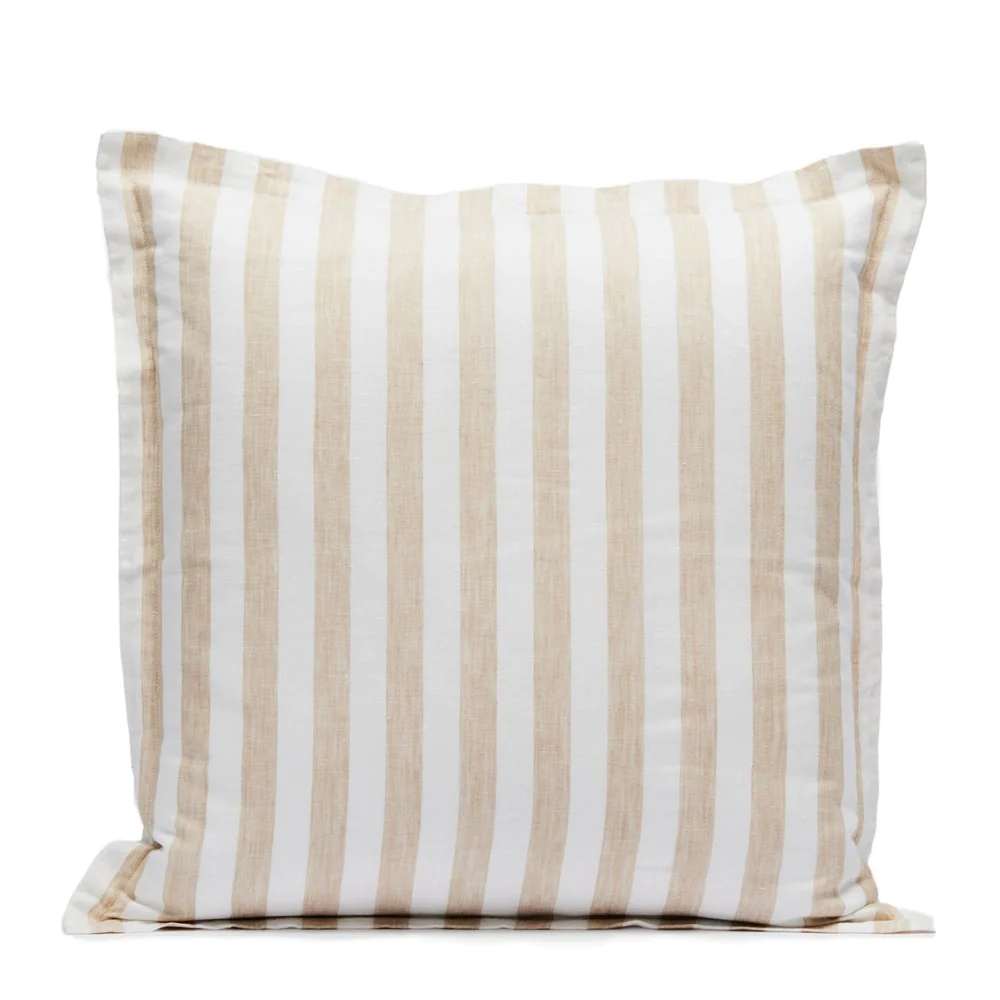 Linen Stripes Cushion Cover - Natural  CLEARANCE
