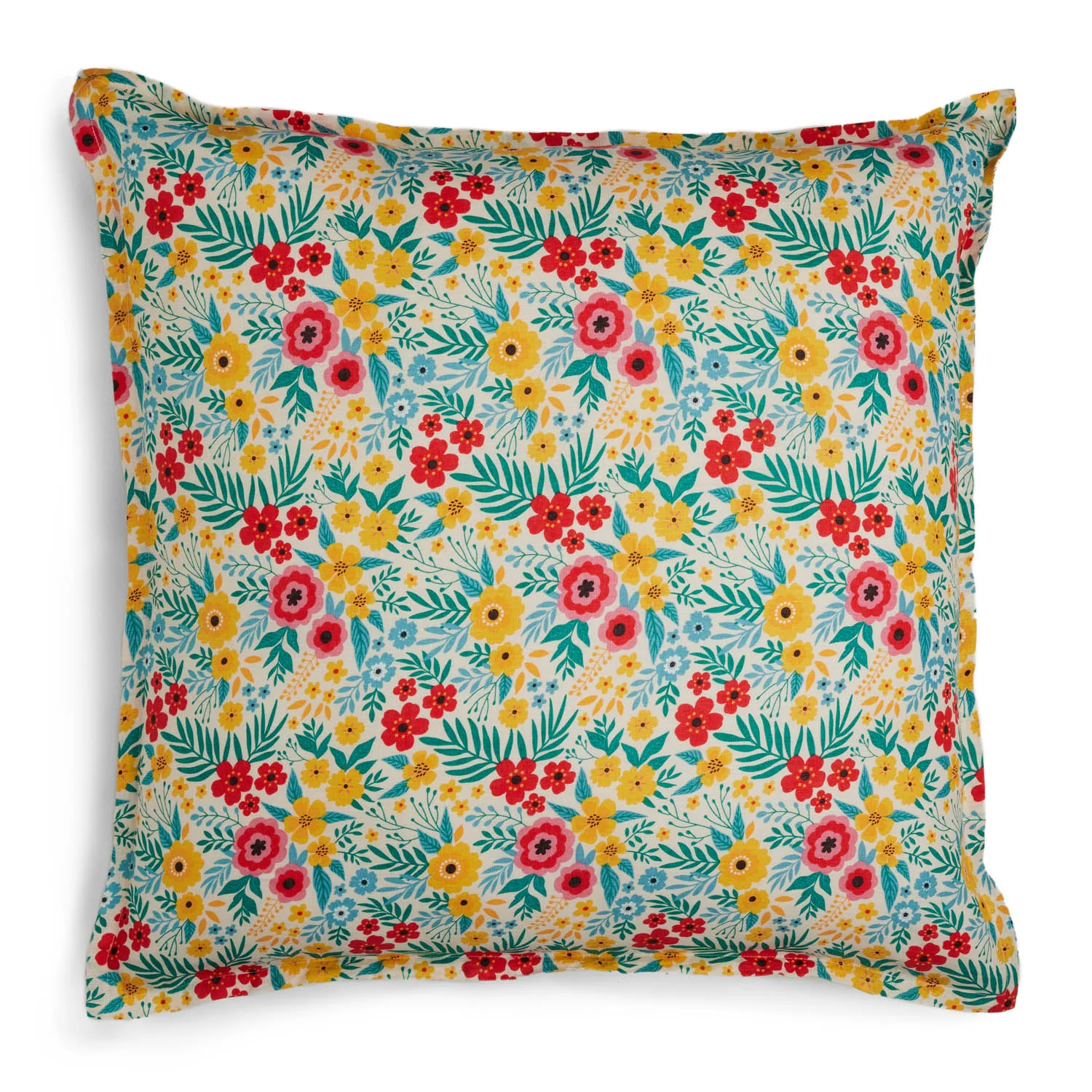 Pure Linen Island Floral Printed Euro Pillowcase