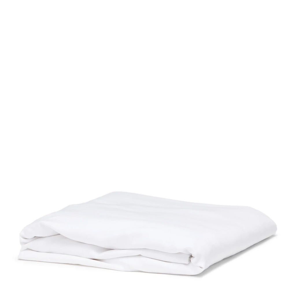 Bamboo Linen Fitted Sheet - White