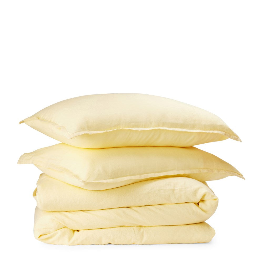 Pure Linen Duvet Cover Set - Buttercup