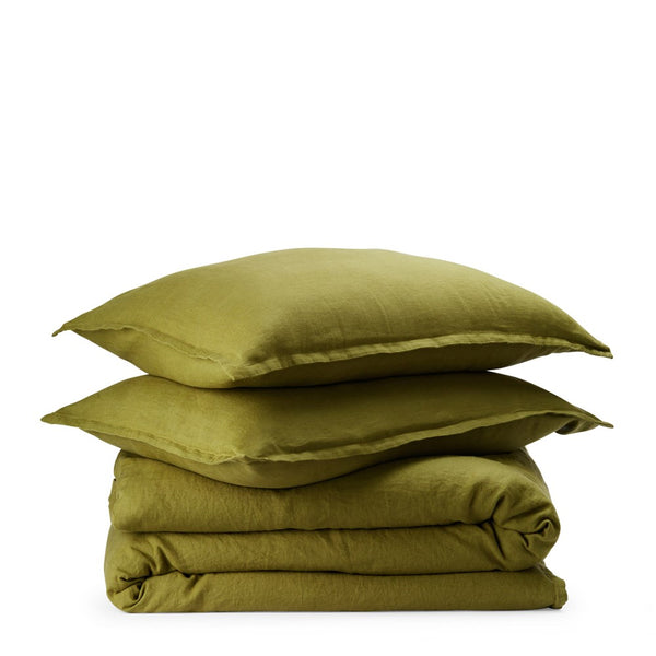 Pure Linen Duvet Cover Set - Foliage