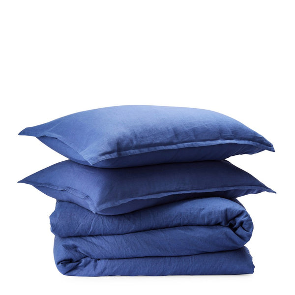 Pure Linen Duvet Cover Set - Cadet