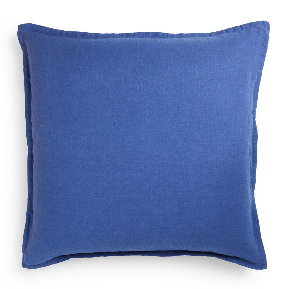 Pure Linen European Pillowcase Each - Cadet