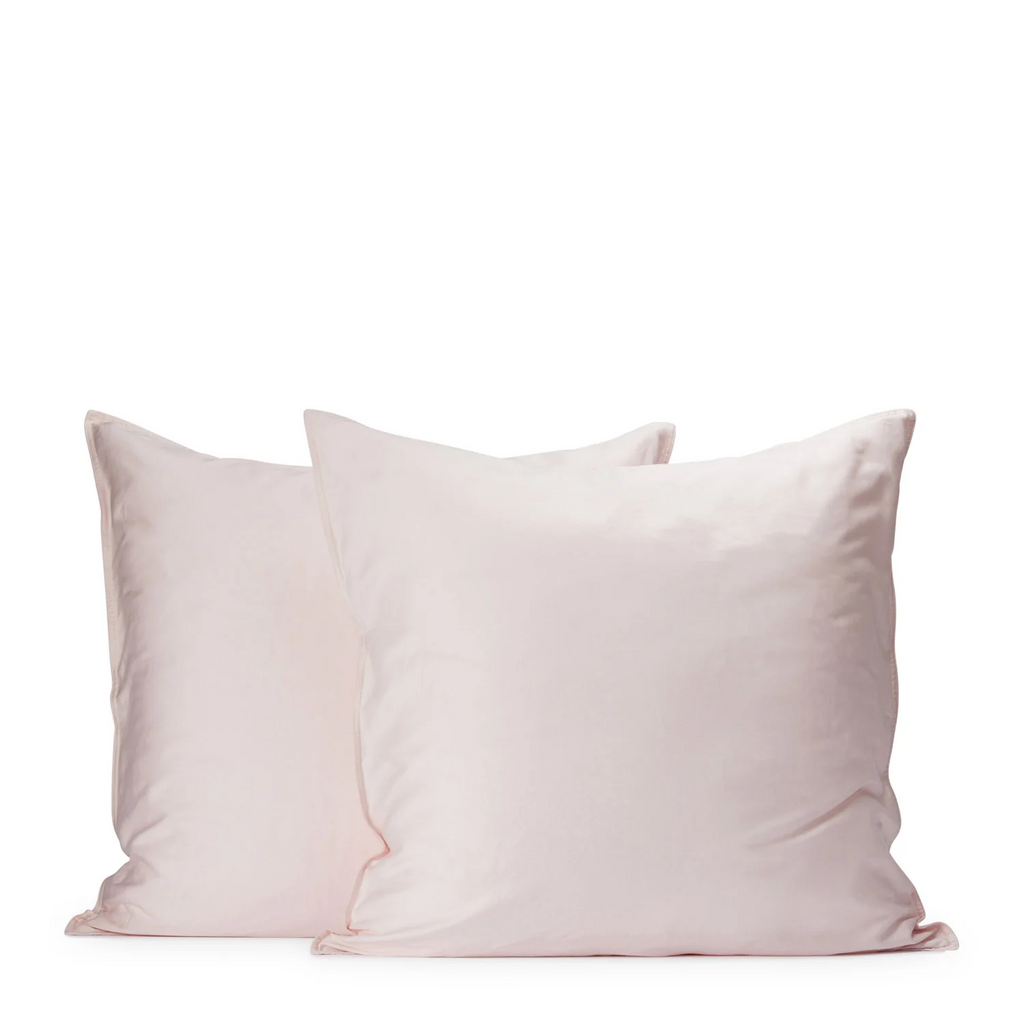 Soft Washed Cotton European Pillowcase Pair - Peony