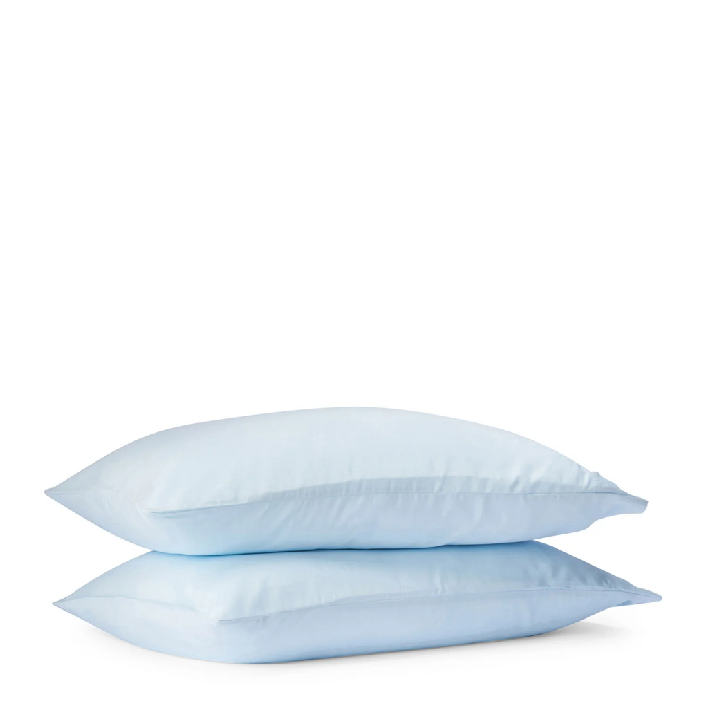 Soft Washed Cotton Pillowcase Pair - Powder