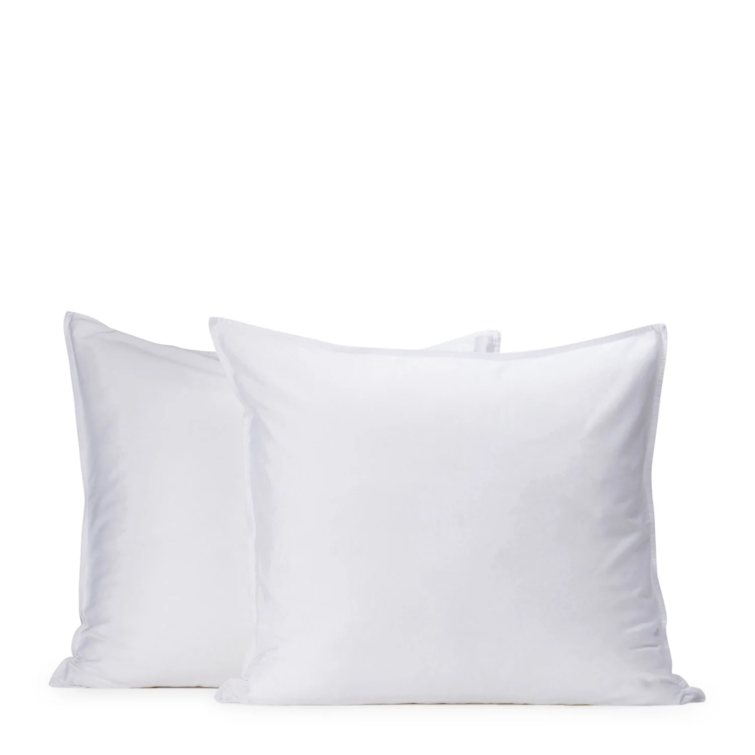 Soft Washed Cotton European Pillowcase Pair - White