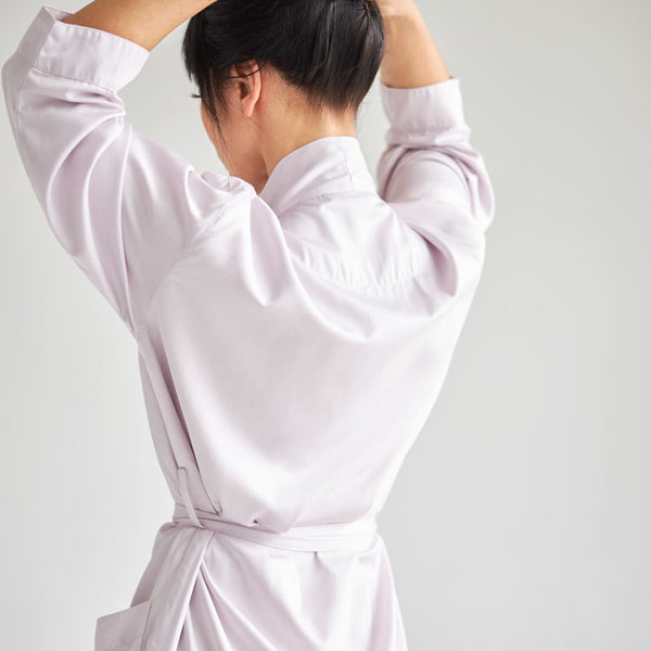 Bamboo Cotton Bathrobe - Lilac