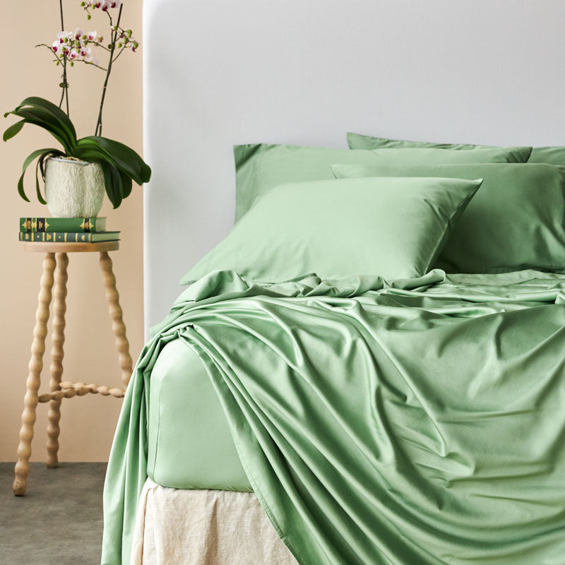 Bamboo Cotton King Pillowcase Pair - Apple