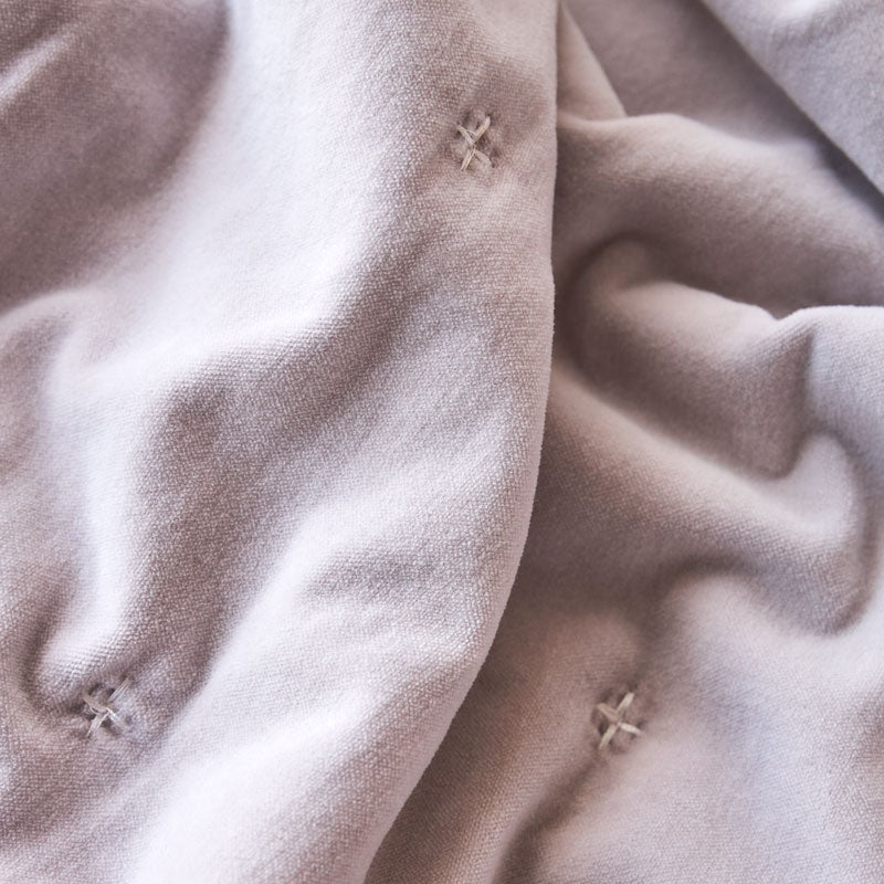 Venus Cotton Velvet Quilted Coverlet - Lilac