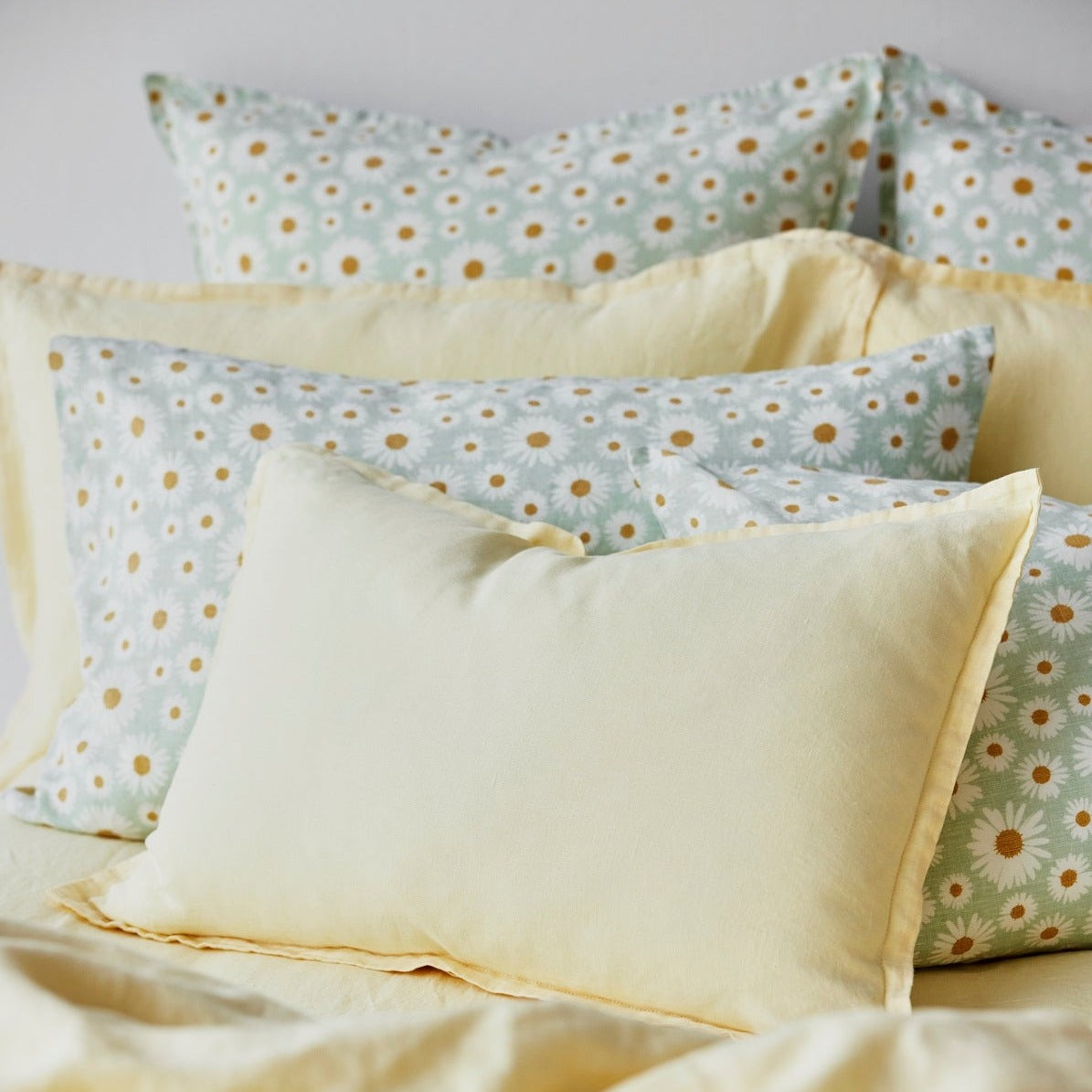 Pure Linen Duvet Cover Set - Buttercup