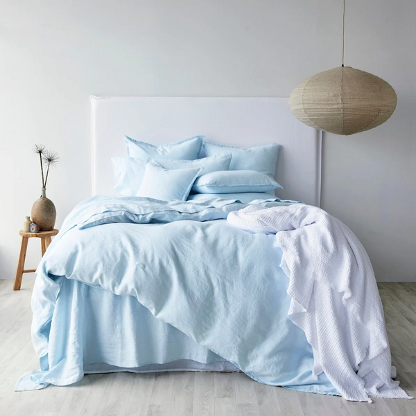 Pure Linen Standard Pillowcase Pair - Powder