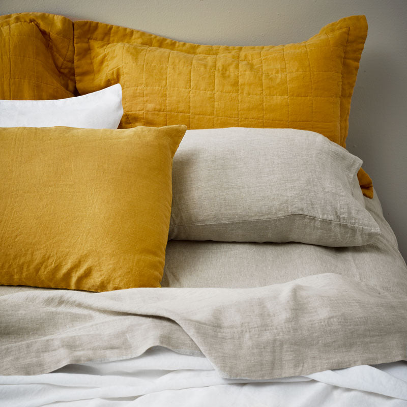 Pure Linen King Pillowcase Each - Natural