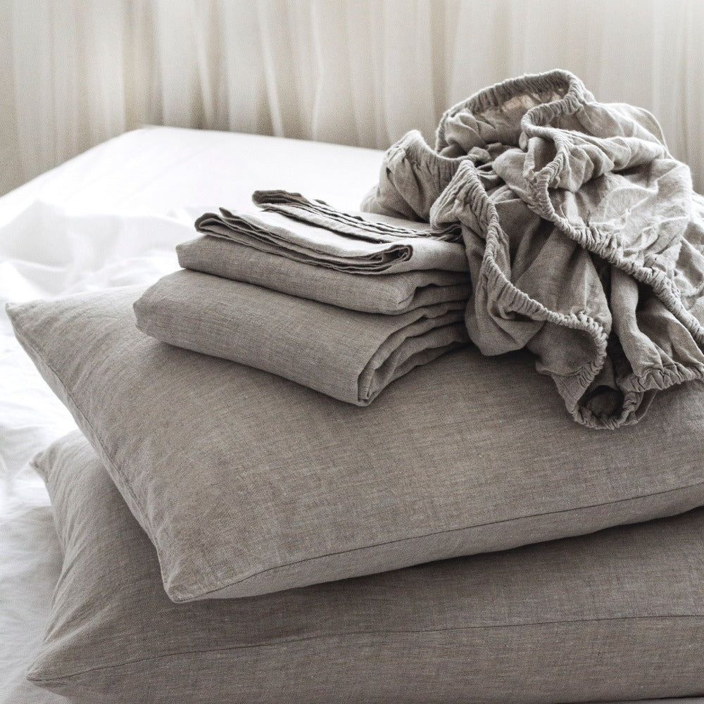Pure Linen Duvet Cover Set - Natural