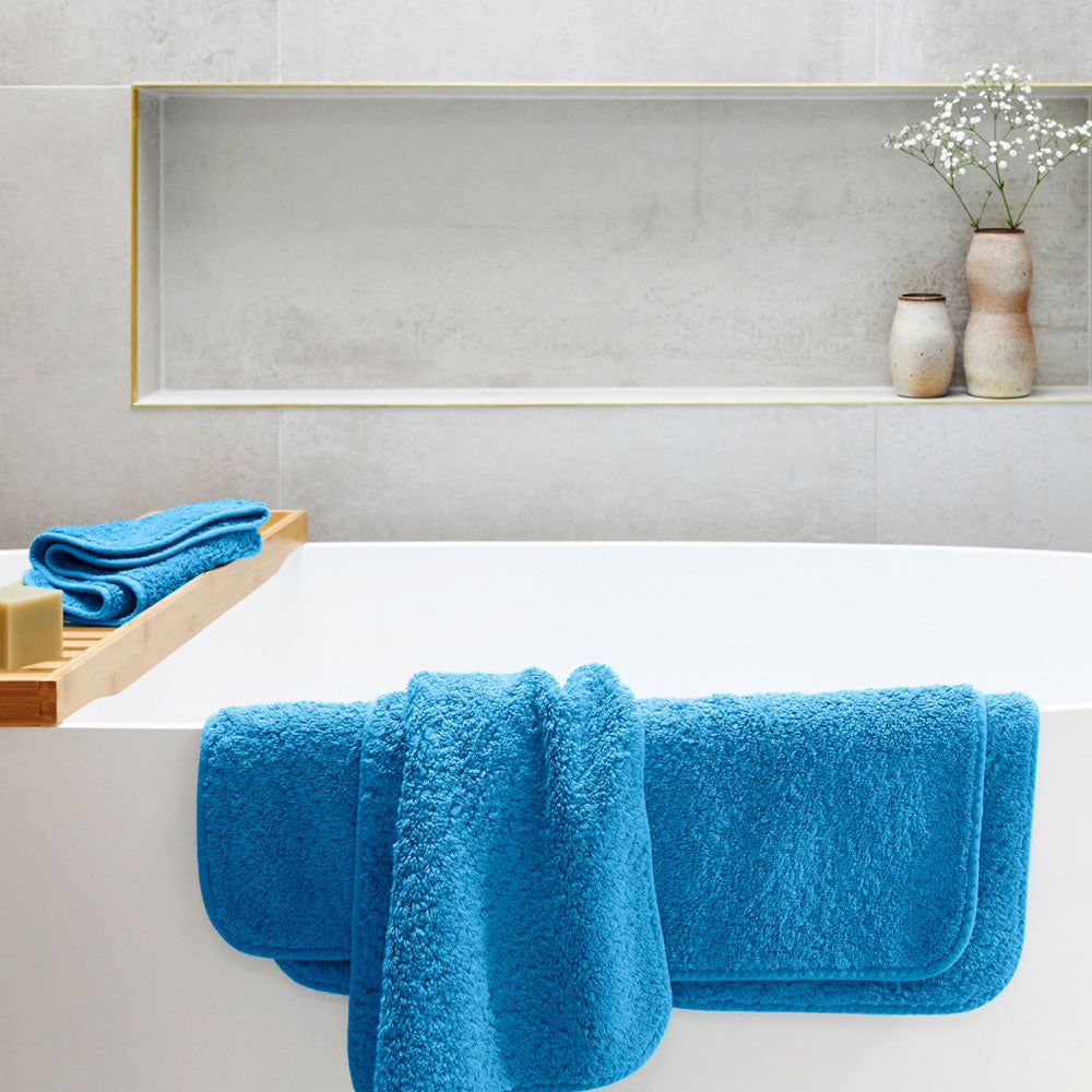 Super Pile Cotton Towel - Cyan