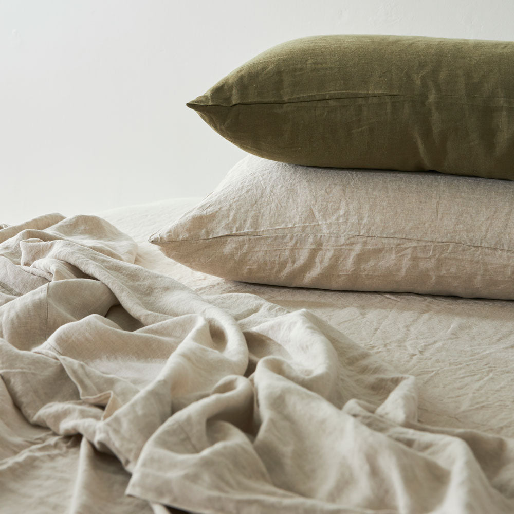 Pure Linen Fitted Sheet - Natural