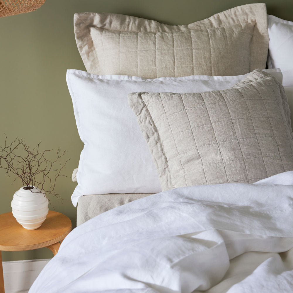 Pure Linen Duvet Cover Set - White