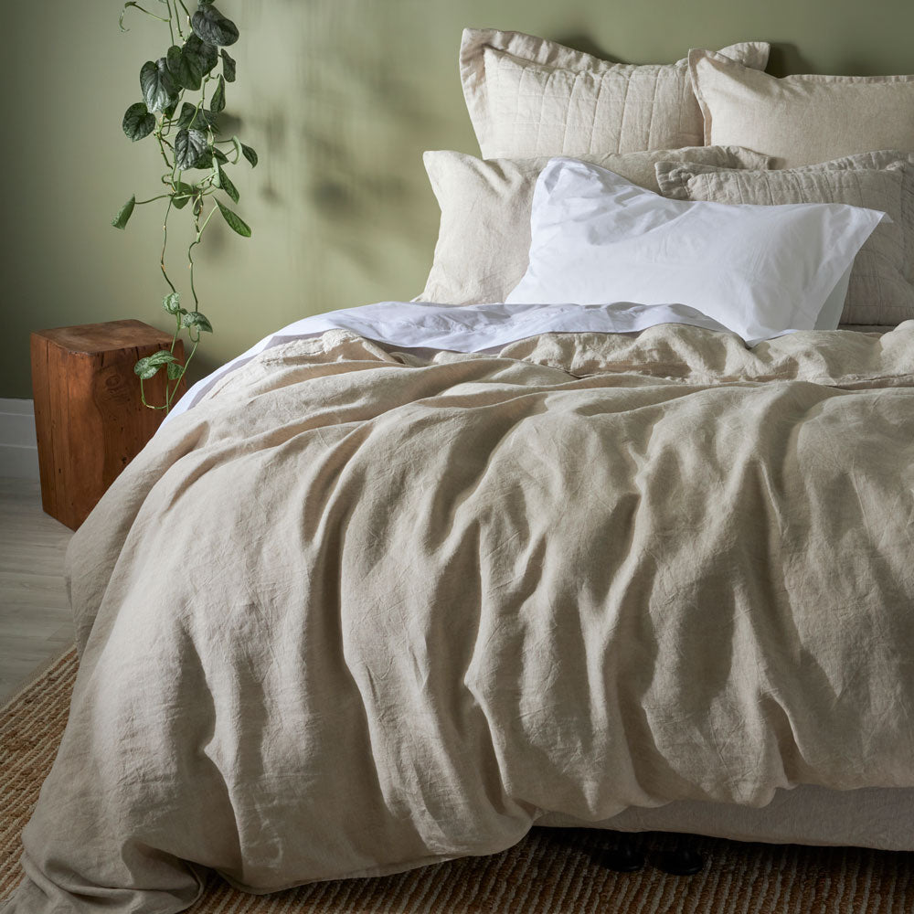Pure Linen Duvet Cover Set - Natural