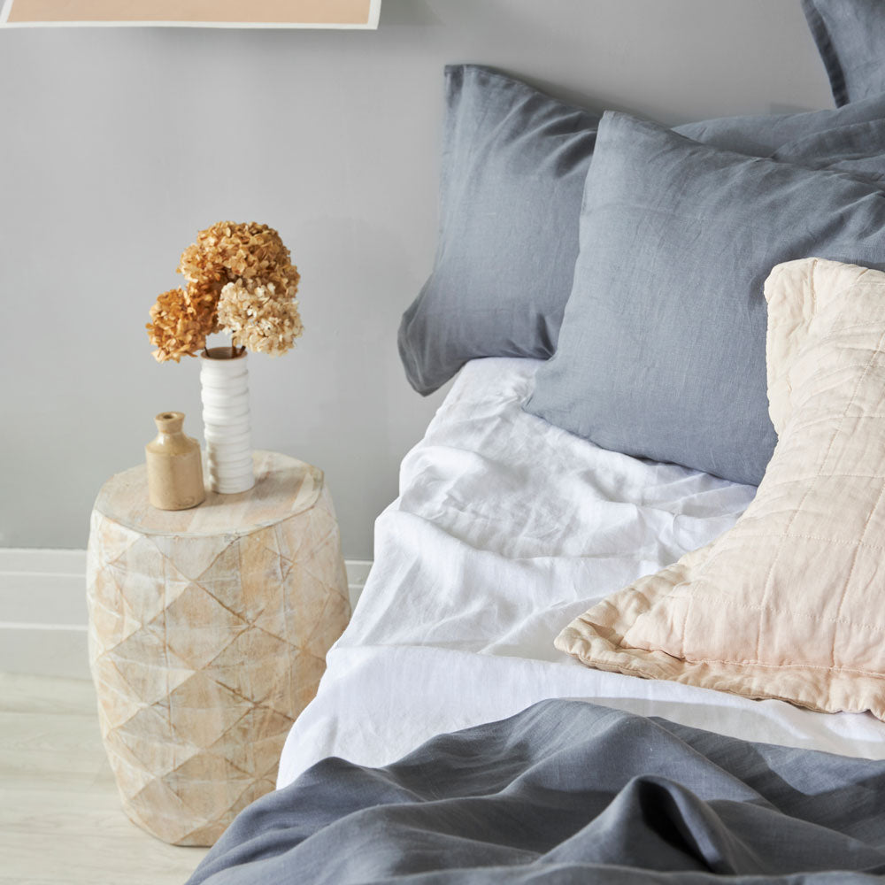 Pure Linen Duvet Cover Set - Charcoal