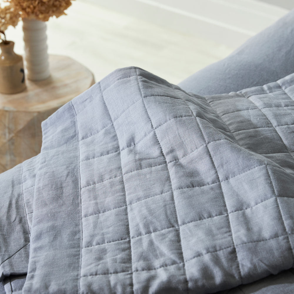 Pure Linen European Pillowcase Each - Charcoal