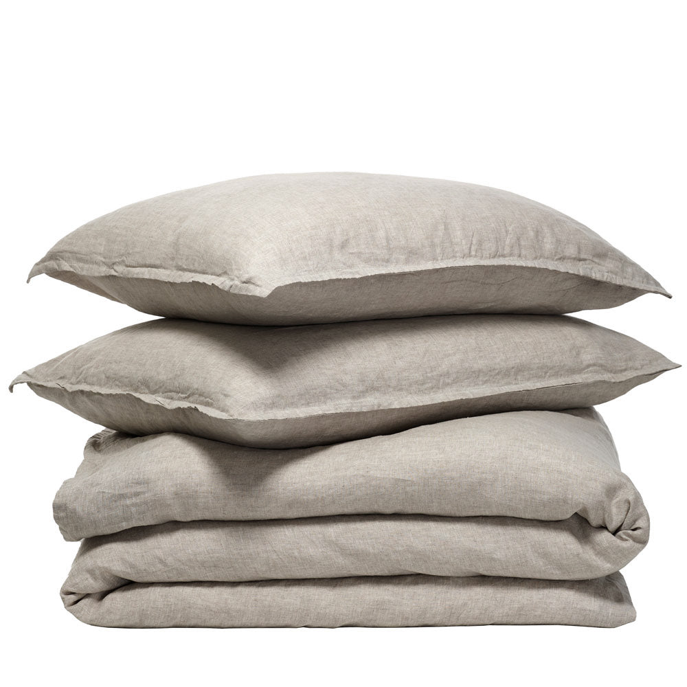 Pure Linen Duvet Cover Set - Natural
