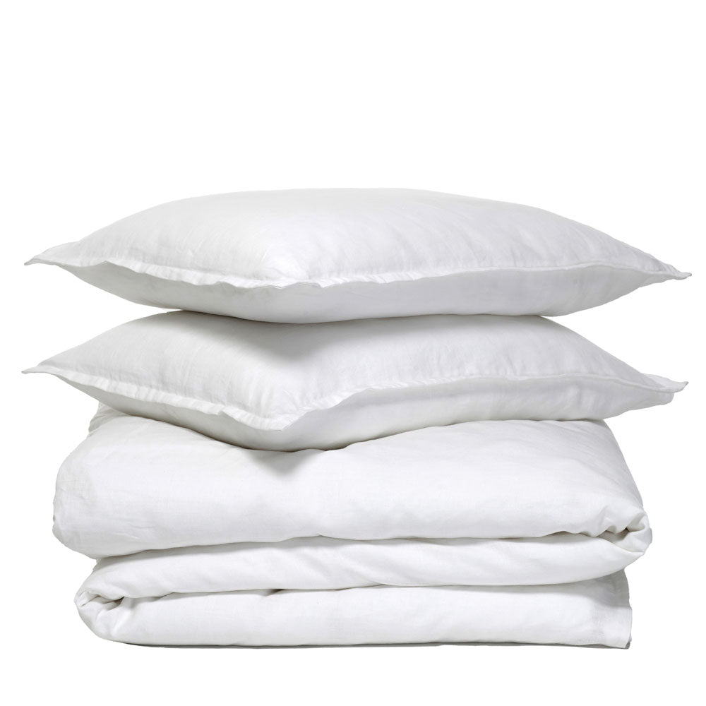 Pure Linen Duvet Cover Set - White