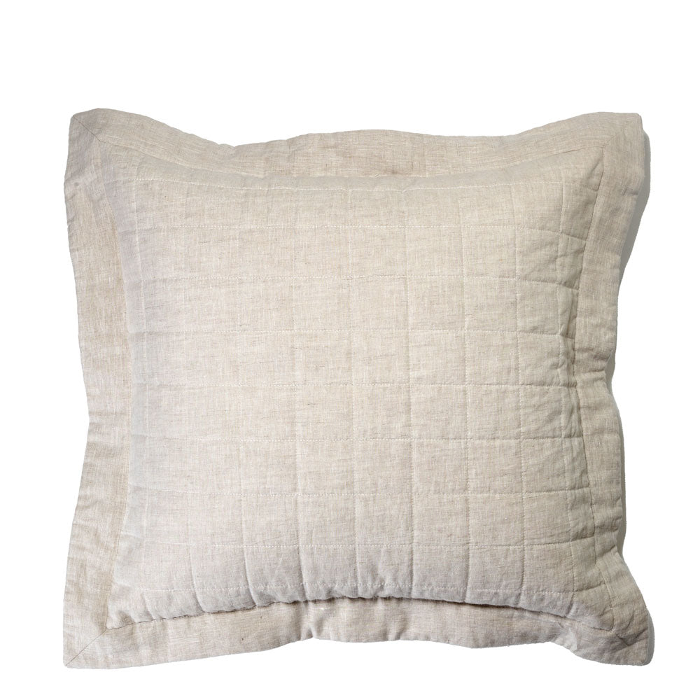 Pure Linen Euro Pillowcase - Natural