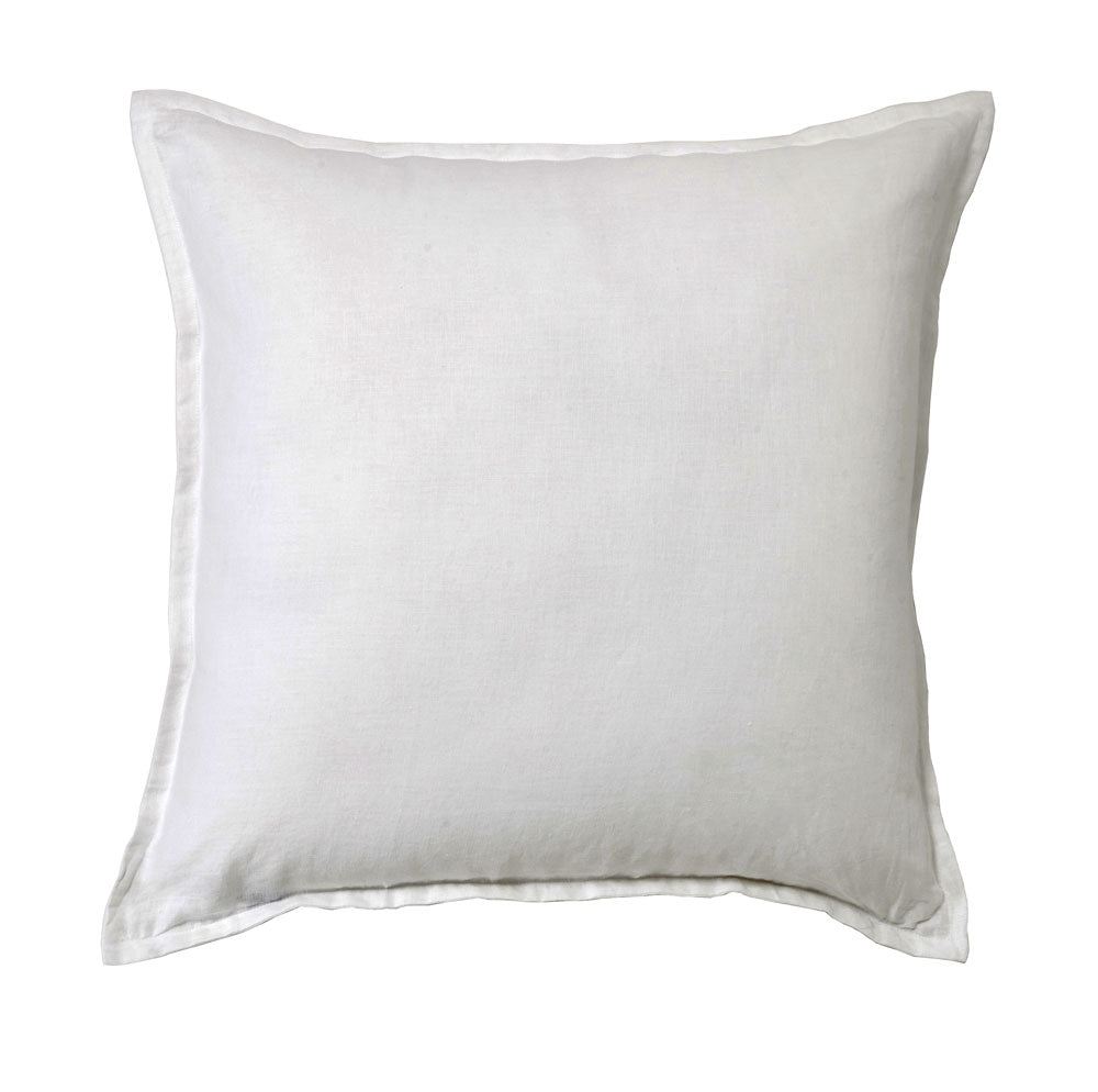Pure Linen European Pillowcase - White