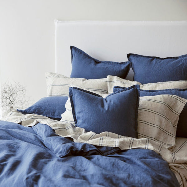 Pure Linen Duvet Cover Set - Cadet