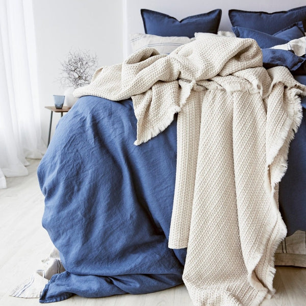 Pure Linen Duvet Cover Set - Cadet