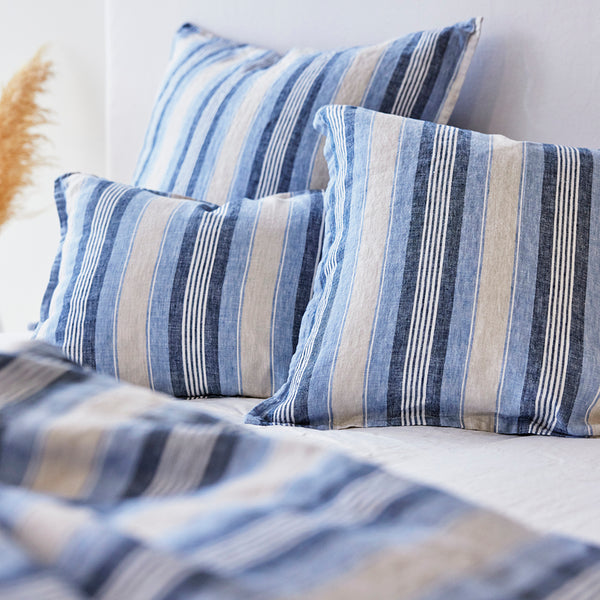 Pure Linen Flat sheet - Cambridge Stripe CLEARANCE