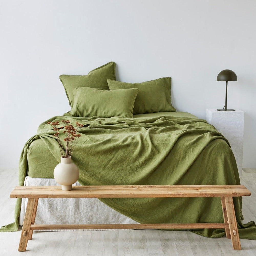 Pure Linen European Pillowcase - Foliage