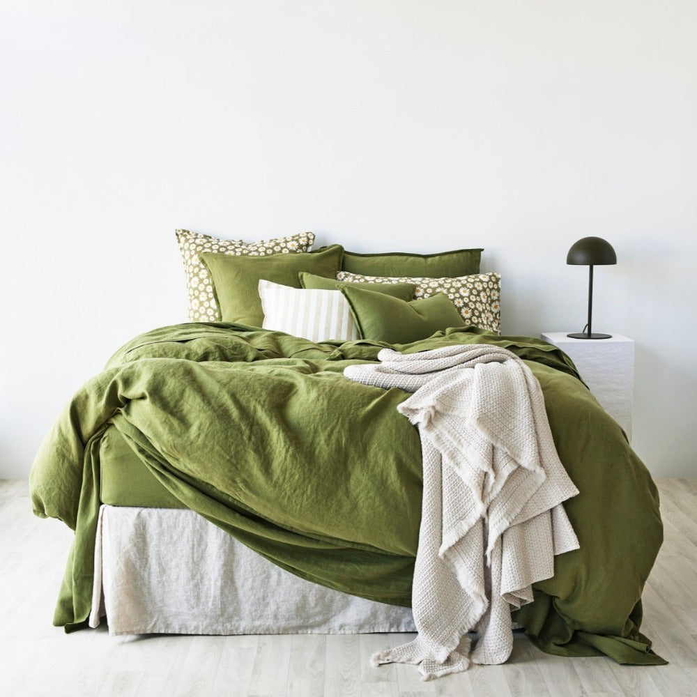 Pure Linen Duvet Cover Set - Foliage