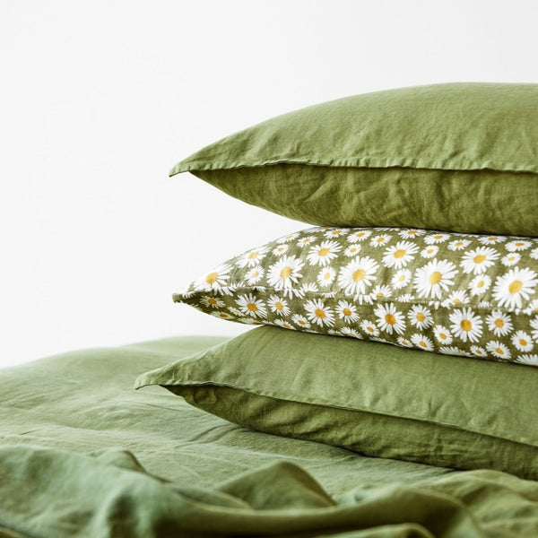 Pure Linen Duvet Cover Set - Foliage