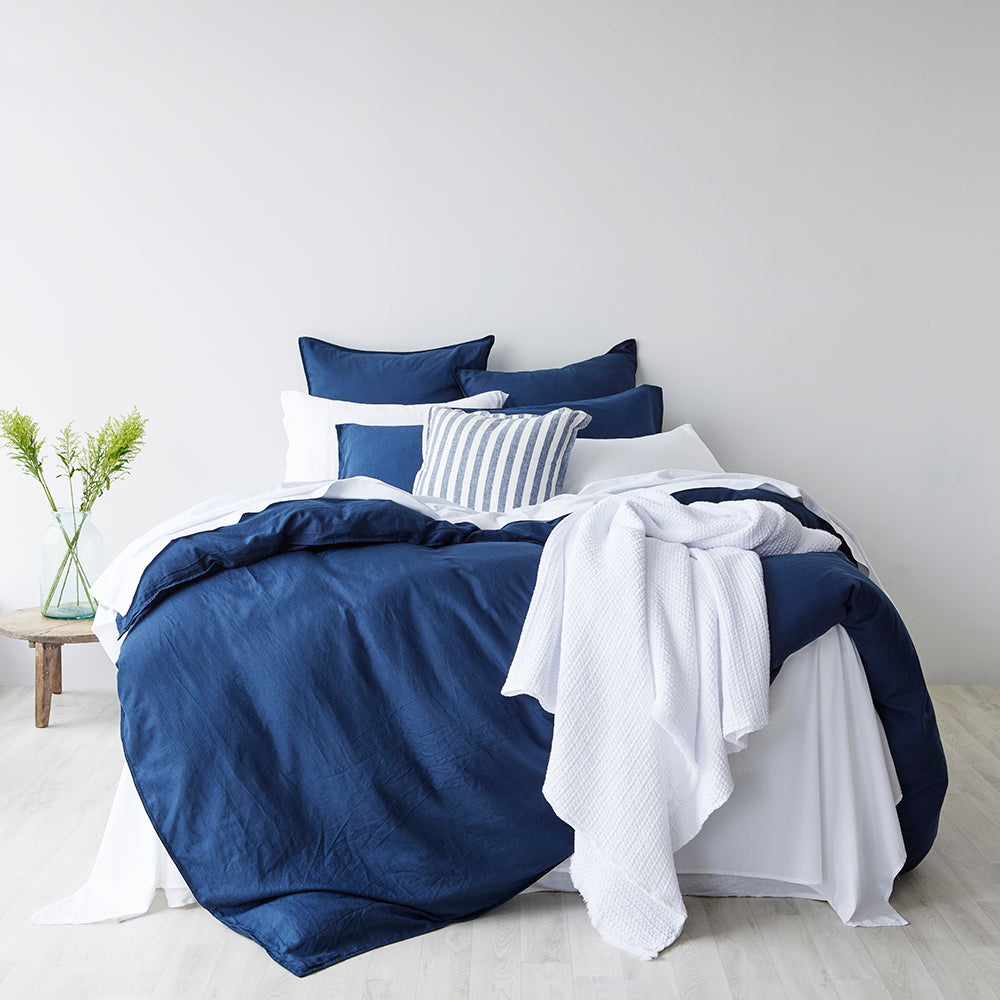 Lisboa Waffle Blanket - White