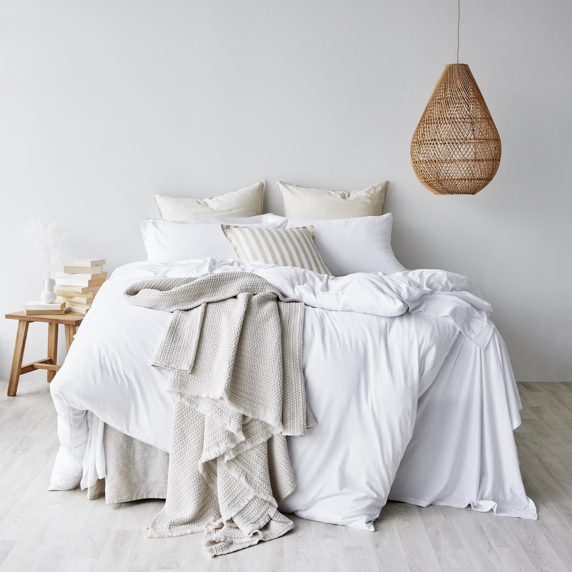 Linen Stripes Cushion Cover - Black  CLEARANCE