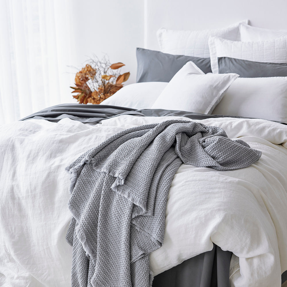 Pure Linen Duvet Cover Set - White