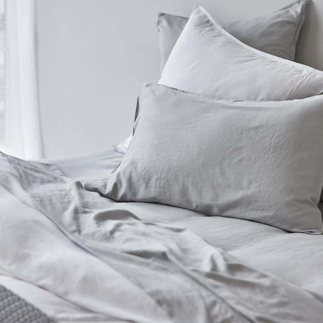 Bamboo Linen Duvet Cover Set - White