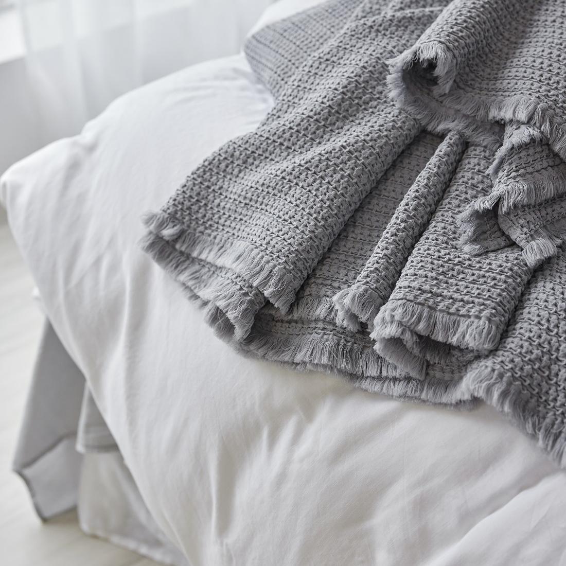 Bamboo Linen Duvet Cover Set - White