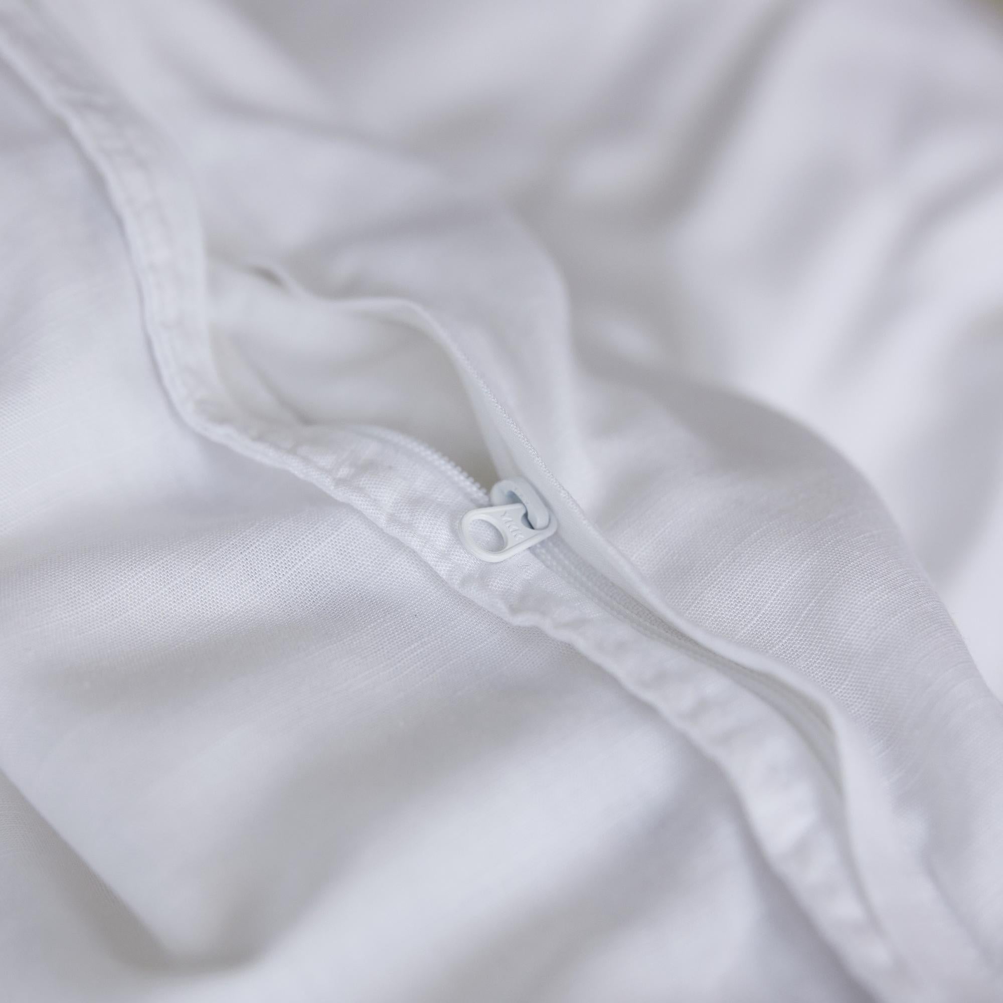 Bamboo Linen Duvet Cover Set - White